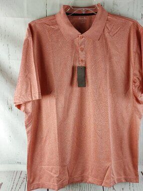 Marino Bay Men’s Pink Heather Collard Casual Golf Polo Shirt Shirt Size XL NWT